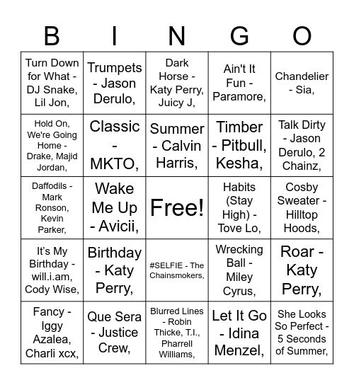 BINGO 2014 Bingo Card