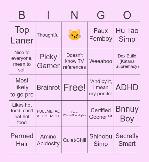James Bingo Card