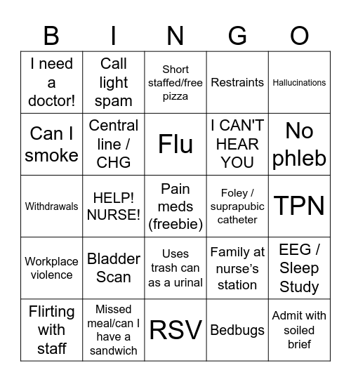 Med Tele Bingo Card