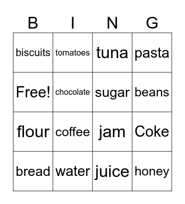 Food containers Bingo Card