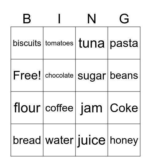 Food containers Bingo Card