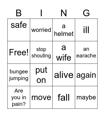 Go for it 5 ch 5 Bingo Card
