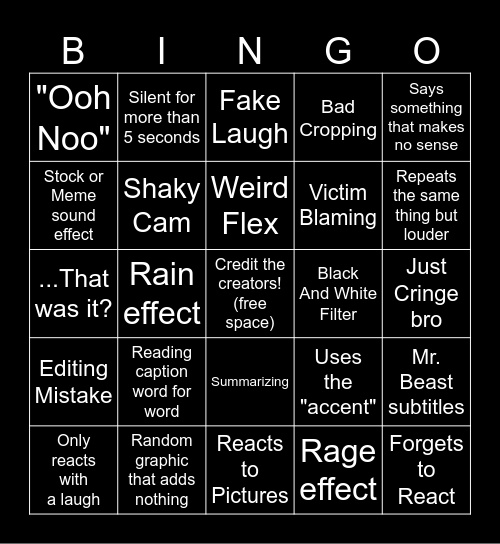 SSSniperworlf BBBingo Card