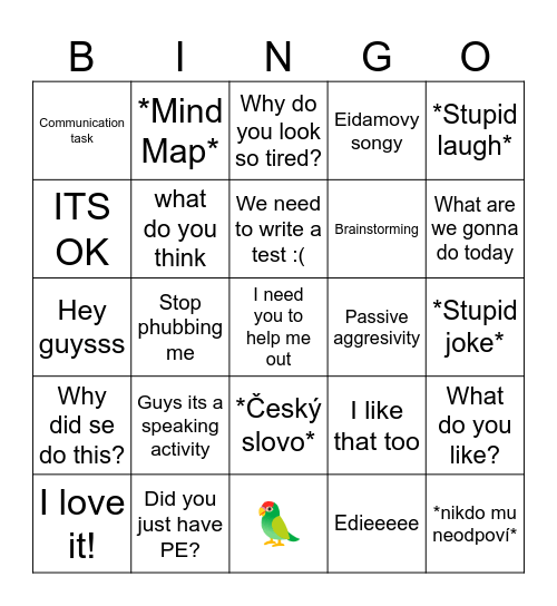🦜 Bingo Card