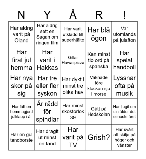 Mingelbingo Card