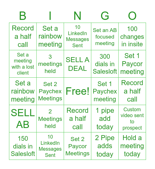 DFW BINGO Card