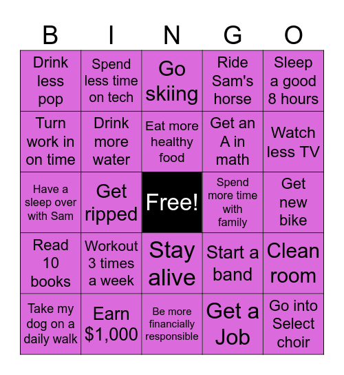 2025 Bingo Card