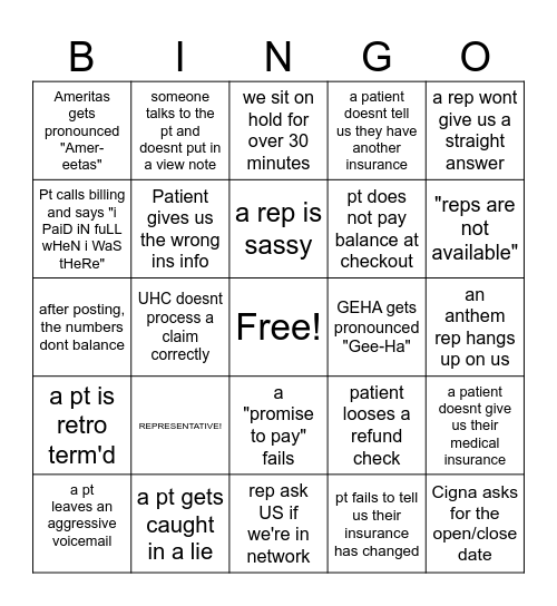 Everything is Fine Bingo Card