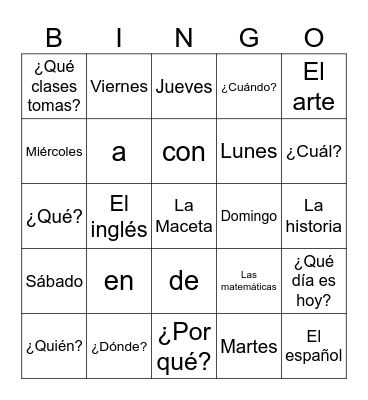 Loteria Bingo Card