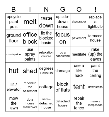 CA 3 Bingo Card