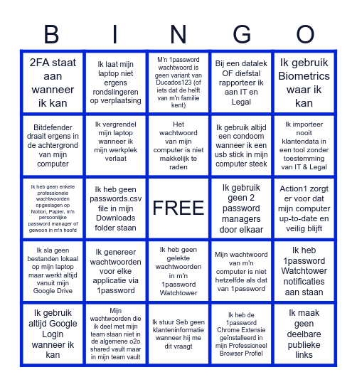 Security Bingo Card