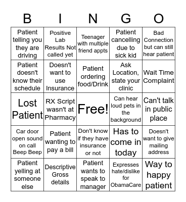 Customer Service Week Bingo Card