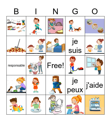 Je suis responsable a la maison Bingo Card
