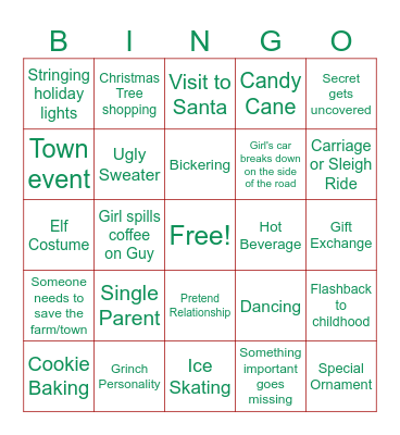 H  A  L  L  M  A  R  K           M  O  V  I  E Bingo Card