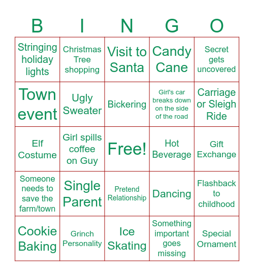 H  A  L  L  M  A  R  K           M  O  V  I  E Bingo Card