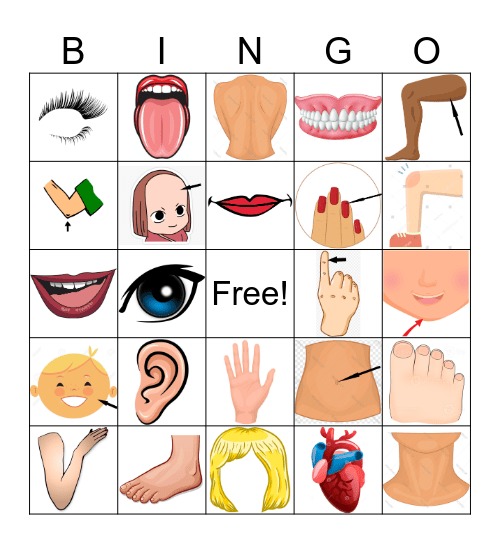 Líkami Bingo Card