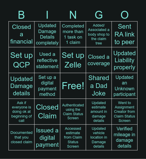 Hotline Heroes BINGO Card