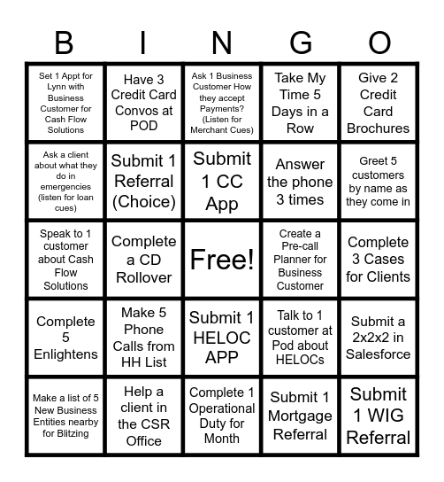 WSFS BANK BROOMALL Bingo Card