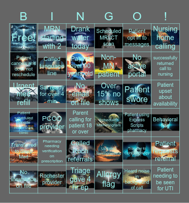 Bingo 1/10/2025 Bingo Card