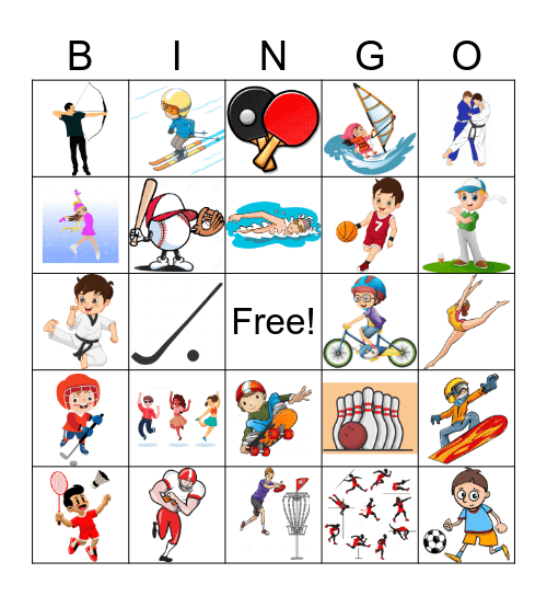 Íþróttir Bingo Card