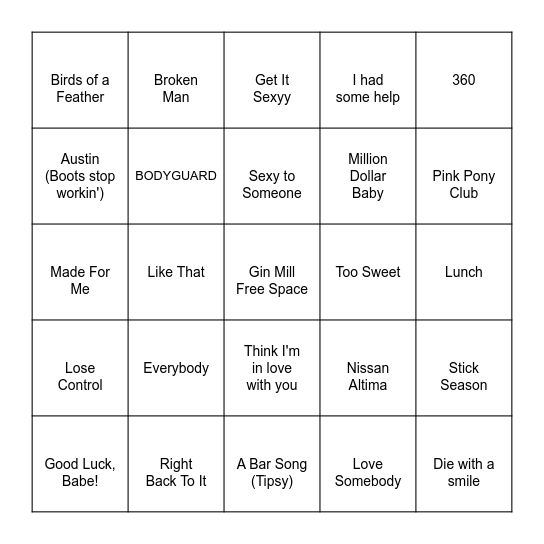 2024 Re-cap Bingo Card