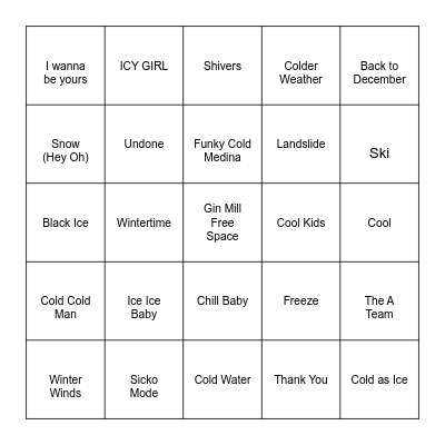 **BURRR** Bingo Card