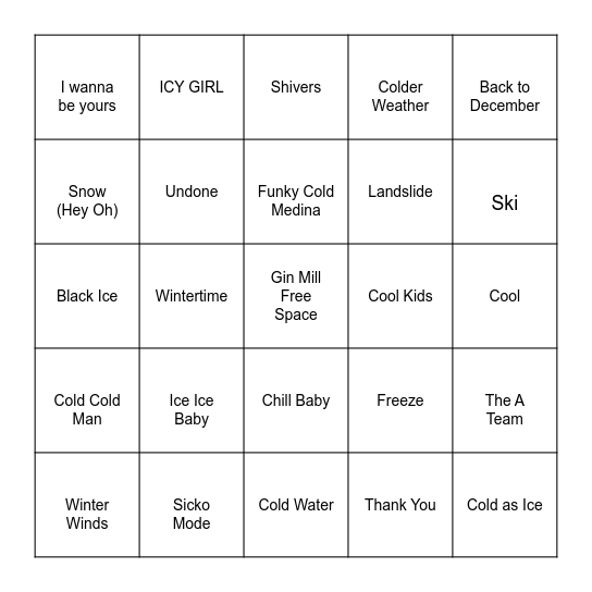 **BURRR** Bingo Card