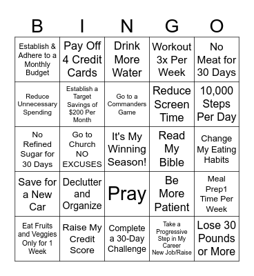 Peaches 2025 Vison Bingo Card Bingo Card