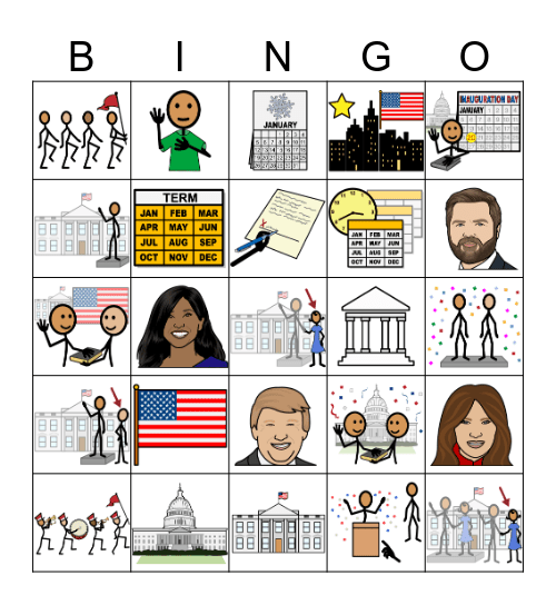 Inauguration Day Bingo Card