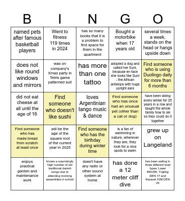 LT Bingo Card