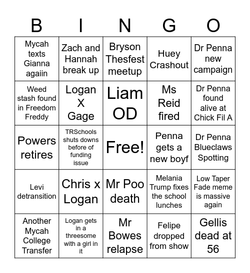 2025 Bingo Card