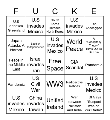 2025 Bingo Card