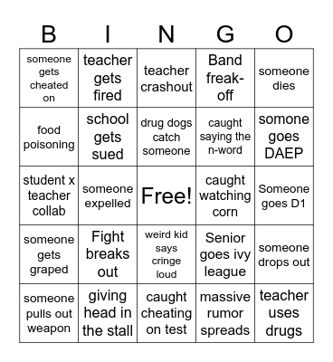 2025 MNHS Bingo Card