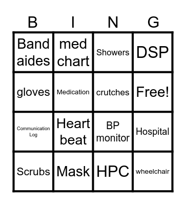 DSP Bingo Card
