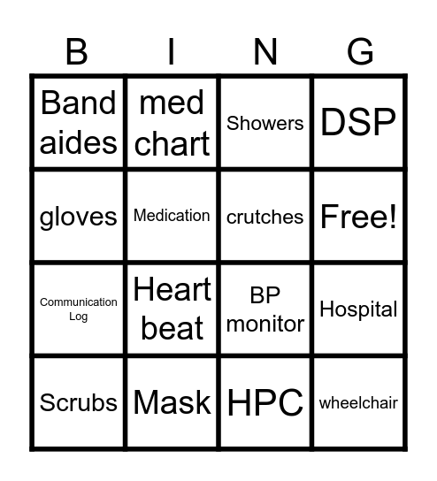 DSP Bingo Card
