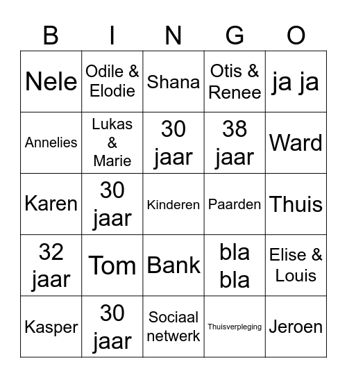 Bestuursbingo Ferm Sint-Juliaan Bingo Card