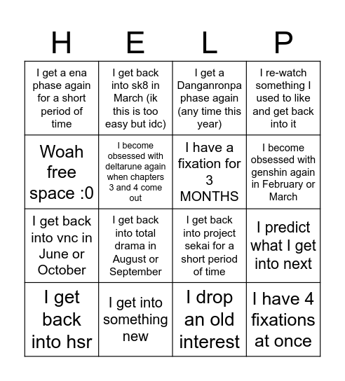 2025 interest predictions Bingo Card