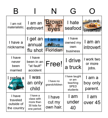 MHS BINGO Card