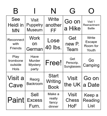 2025 Bingo Card