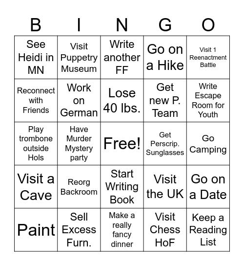 2025 Bingo Card