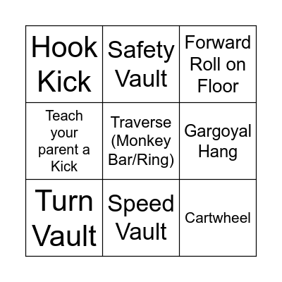 Ninja White Bingo Card