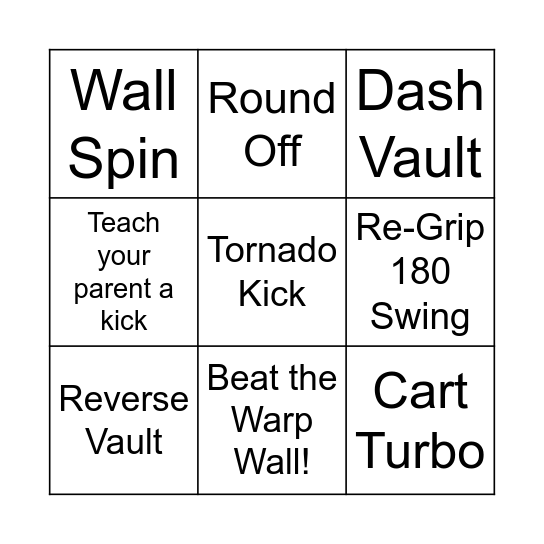 Ninja Green Bingo Card