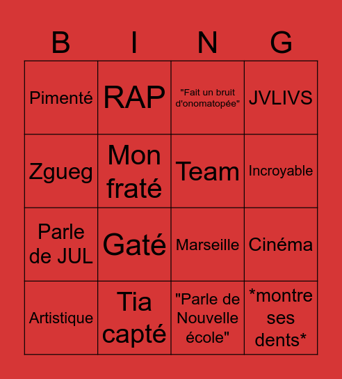 Hot Ones SCH Bingo Card