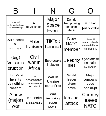 2025 Bingo Card