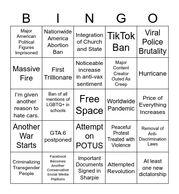 2025 BINGO Card Bingo Card