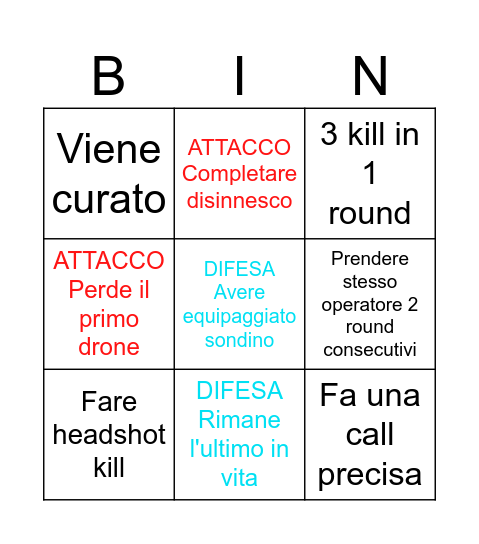 Martino - 2' Game Bingo Card