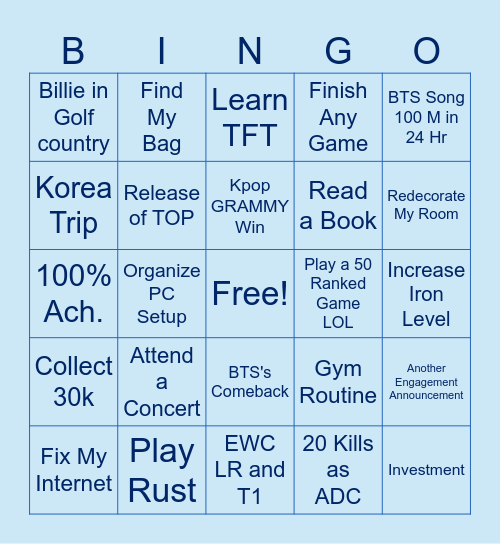 2025 BINGO Card