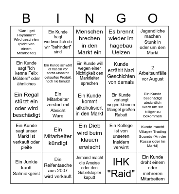 hagebau Uelzen Disaster Bingo 2025 Bingo Card