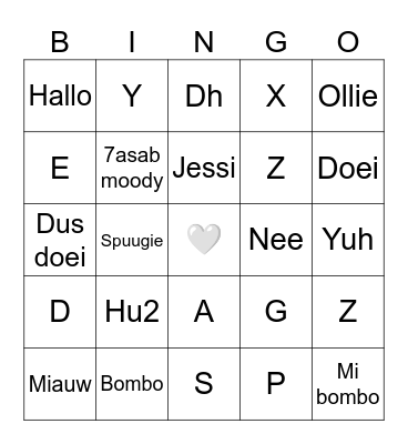 Birthday bingo Card