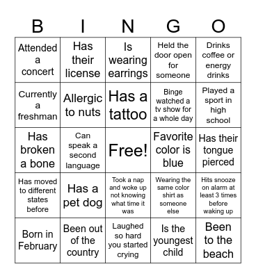 Ruff Ryders Bingo Night Bingo Card